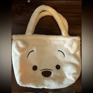 Adorable Character Cream Faux Fur Tote Bag